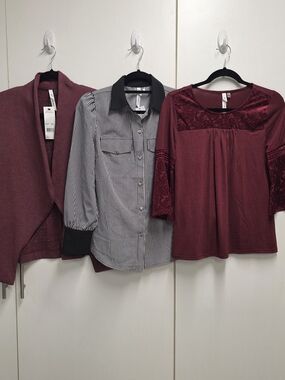 NY Collection Women’s Small Workwear Tops Bundle NWT Cardigan Blouse Set